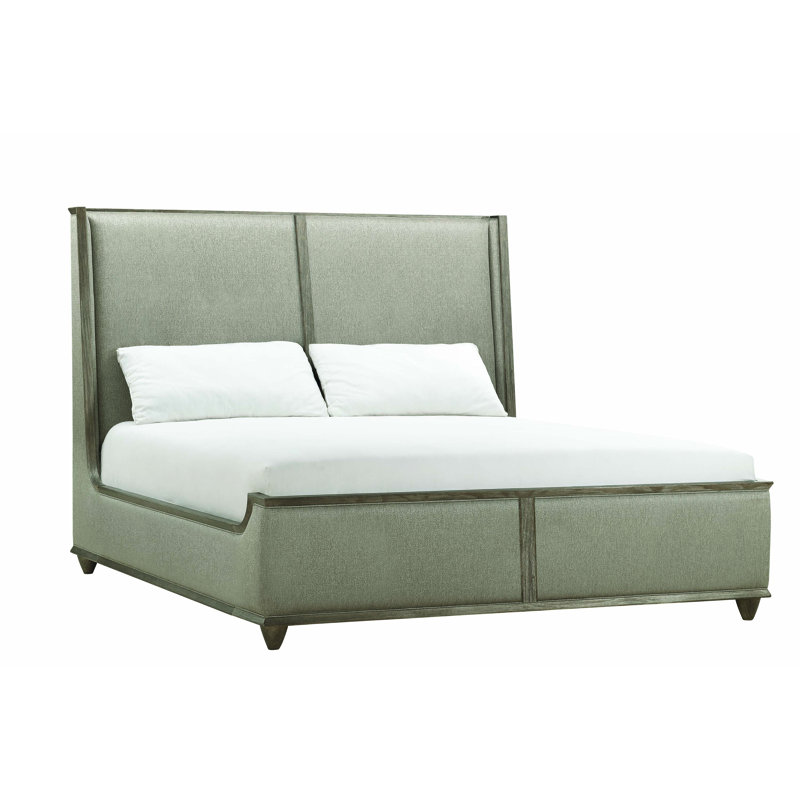 Gracie Oaks Hackney Solid Wood and Upholstered Standard Bed & Reviews
